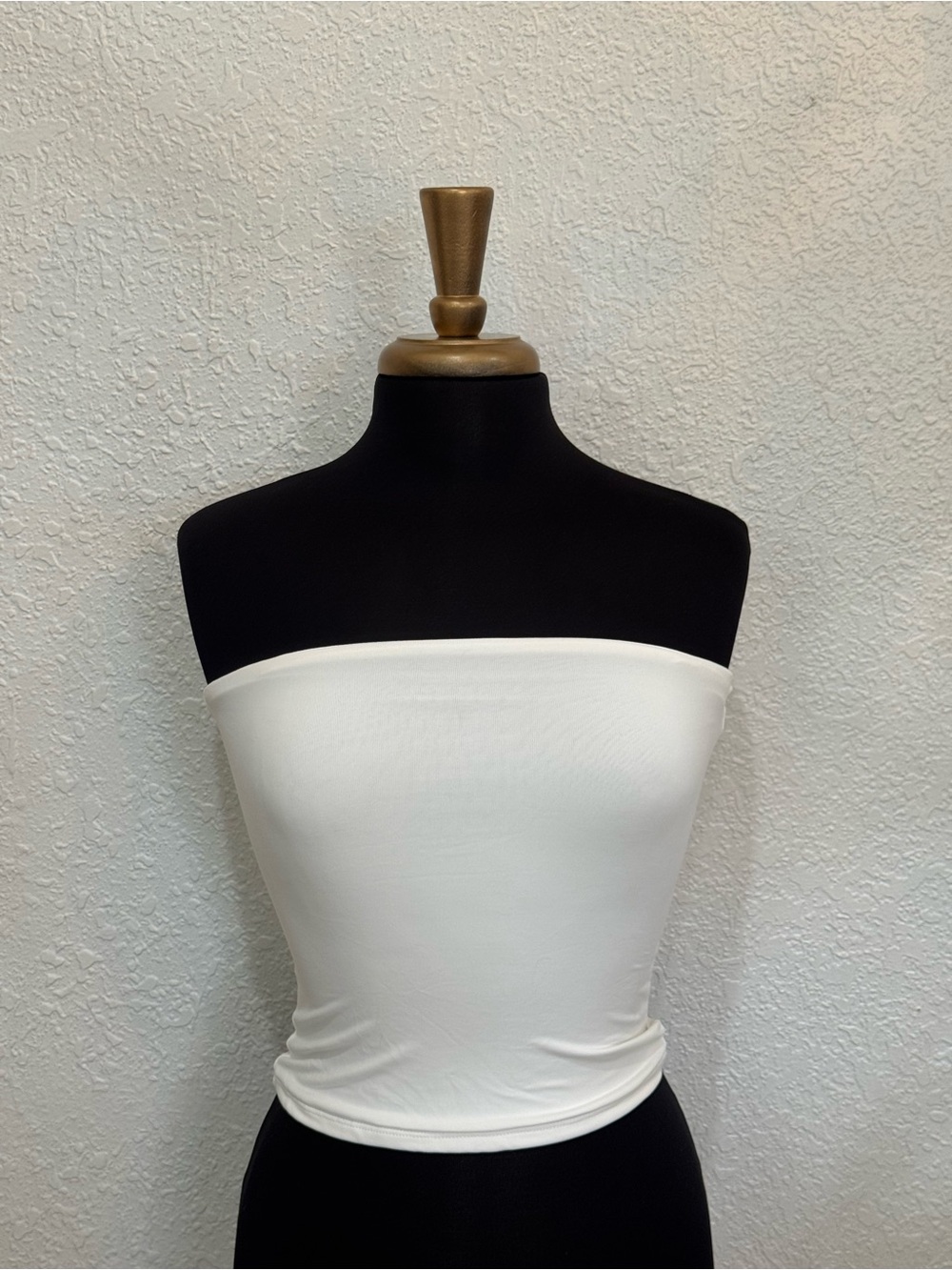 Pink Rose White Strapless Tube Camisole